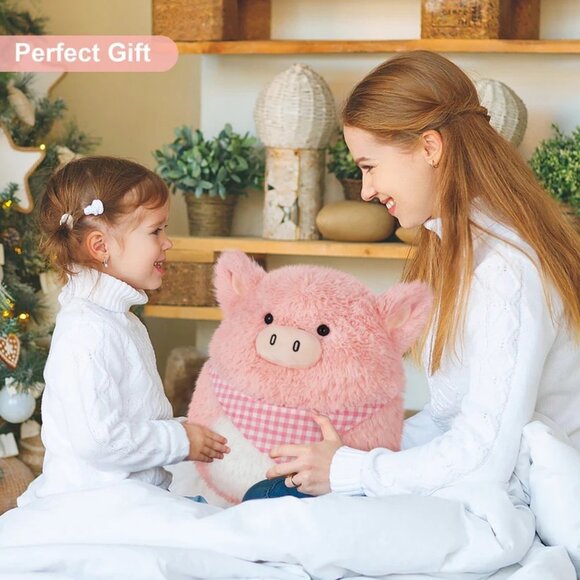 13 inch Squishy Pig Plush Pillow, Soft Kawaii Plush Toy for Kids, Birthday Gifts - Picture 1 of 12